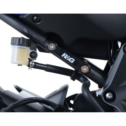 R&G Racing Black Rear Foot Rest Delete Blanking Plates For 2016-2020 Yamaha MT-07 Tracer 700 FJ-07