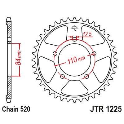 Load image into Gallery viewer, JT Sprockets Rear Steel Sprocket 40 Tooth 40T 520 Chain For Honda Rebel 500 CMX500 ABS H,J,K 2017-2019 JTR1225.40