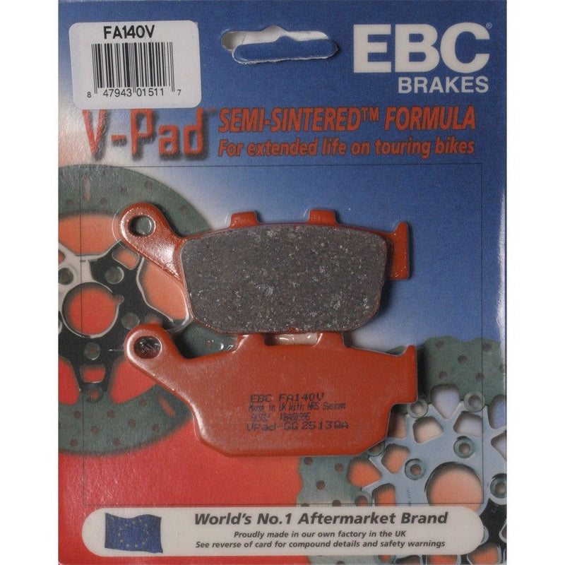 Load image into Gallery viewer, EBC 1 Pair V-Pad Semi-Sintered Touring Brake Pads MPN FA140V