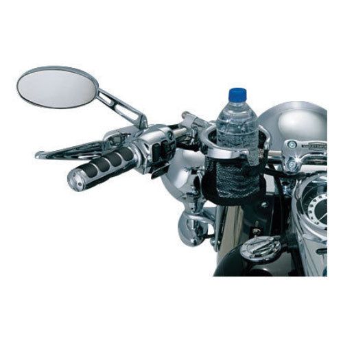 Load image into Gallery viewer, Kuryakyn Mesh Basket Universal Drink Holder 1-1/4" Handlebars Clamp Harley FLHX