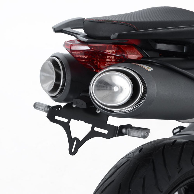 Load image into Gallery viewer, R&G Racing Black Tail Tidy License Plate Holder For 2008-2016 Aprilia Shiver 750
