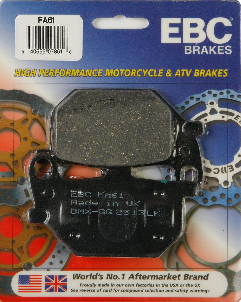 Load image into Gallery viewer, EBC 1 Pair Premium SFA Organic OE Replacement Brake Pads MPN FA61