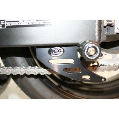 Load image into Gallery viewer, R&G Racing Toe Chain Guards - Aluminium - Black For 2004-2007 Aprilia Pegaso 650 Factory