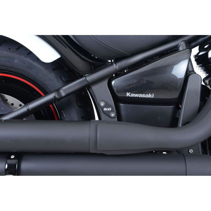Load image into Gallery viewer, R&G Racing Black Rear Foot Rest Delete Blanking Plates For 2024-2024 Kawasaki Vulcan 900 VN900B Classic
