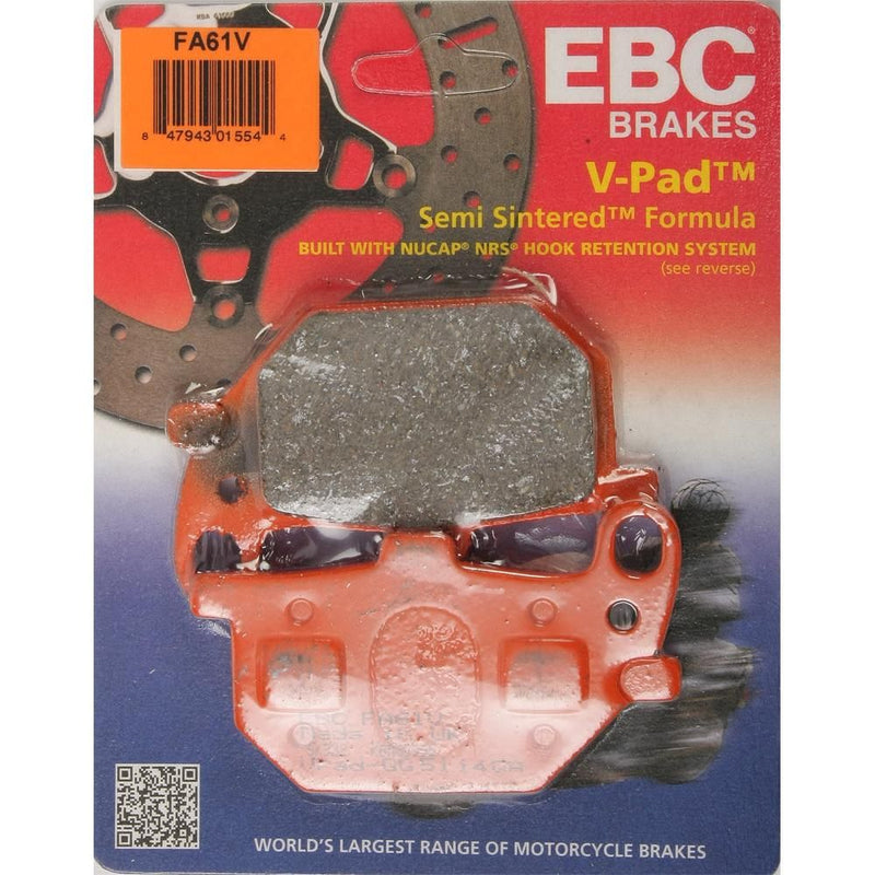 Load image into Gallery viewer, EBC 1 Pair V-Pad Semi-Sintered Touring Brake Pads MPN FA61V