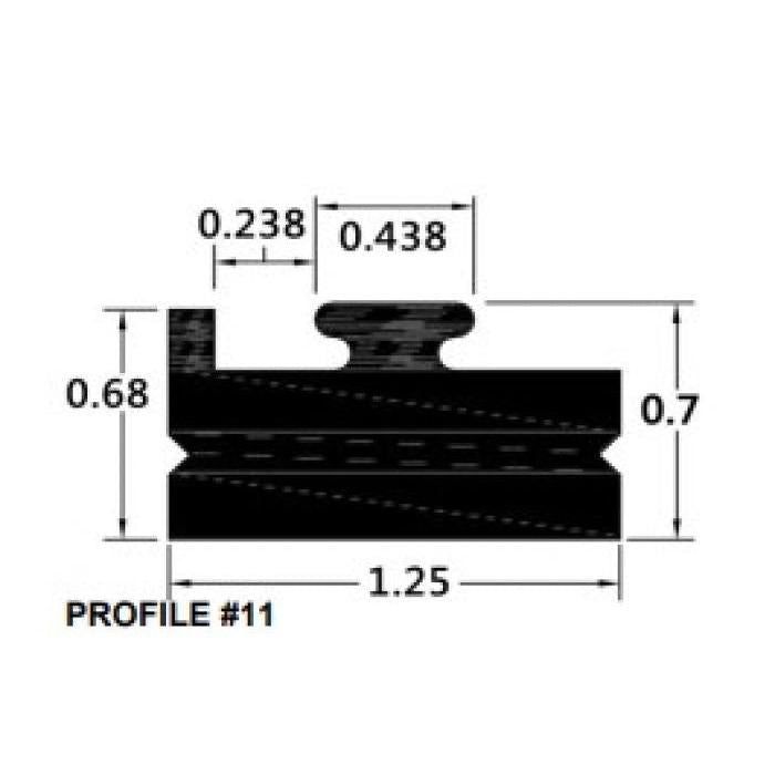 Load image into Gallery viewer, SPI Black Slide Runner Profile 11 56" 211-56-80
