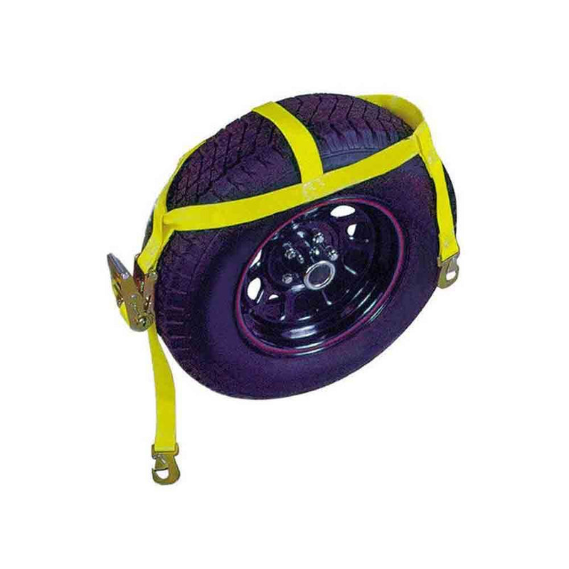 Load image into Gallery viewer, Over-The-Wheel Tie-Down Dollie Strap with Ratchet