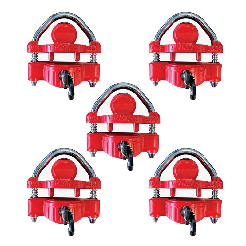Load image into Gallery viewer, Keyed-Alike Universal Coupler Locks with 1/2 Inch Shackle - 5 Pack