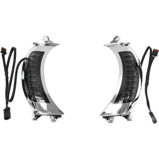 Letric Lighting Fairing Vent Switchback Turn Signals Chrome