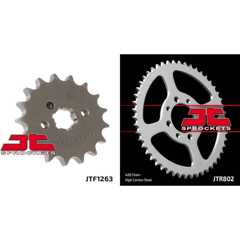 Load image into Gallery viewer, Front & Rear Sprocket Kit for KAWASAKI KE100 B1-B20-USA 82-01 JT Sprockets