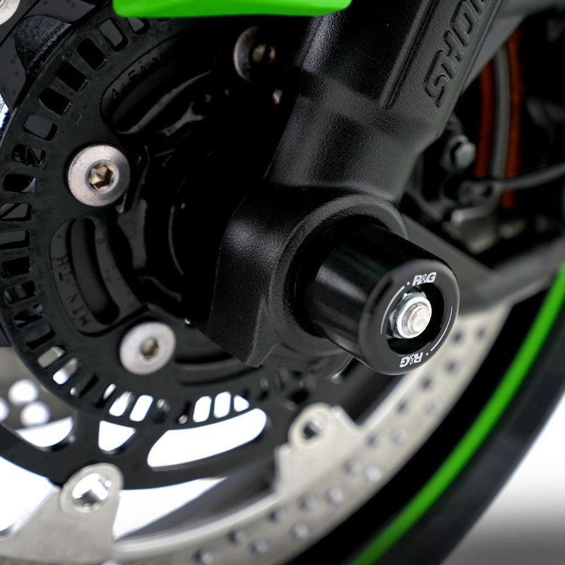 Load image into Gallery viewer, R&G Racing Black Fork Protectors For 2015-2024 Kawasaki Ninja ZX6R ZX636