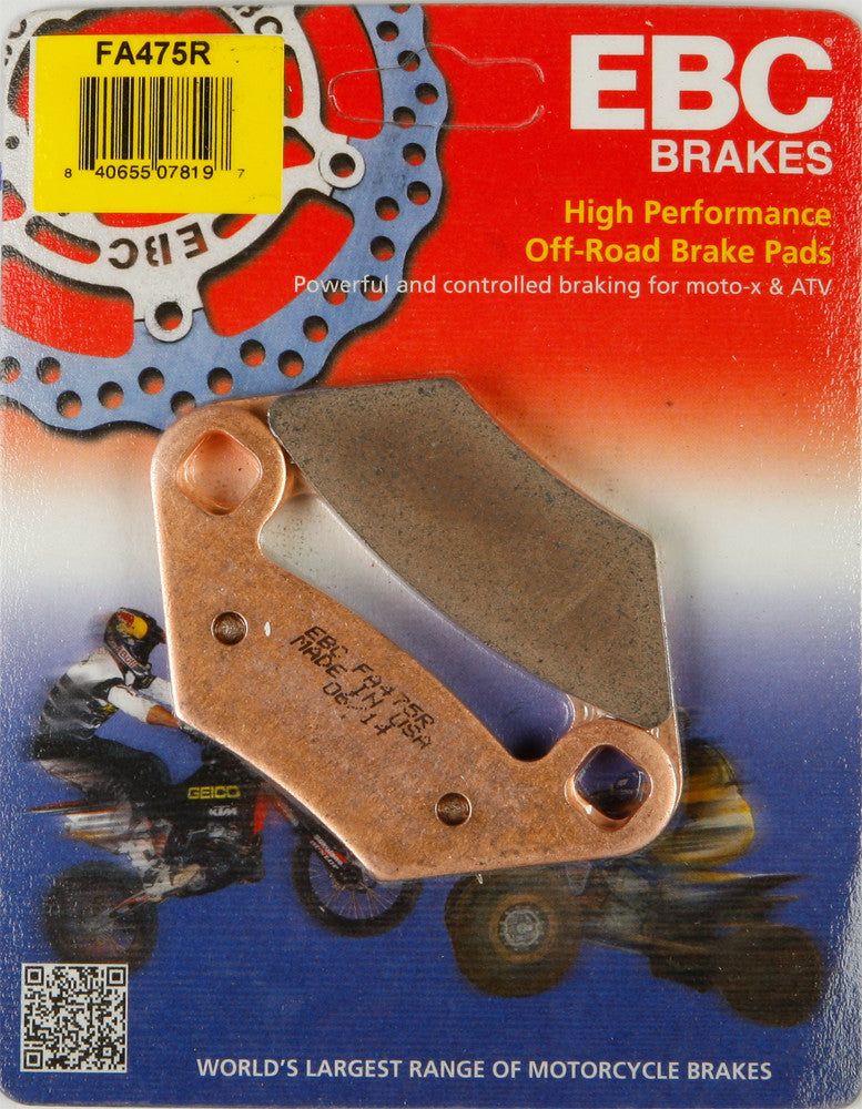 Load image into Gallery viewer, EBC 1 Pair Sintered R Series Heavy-Duty Brake Pads MPN FA475R