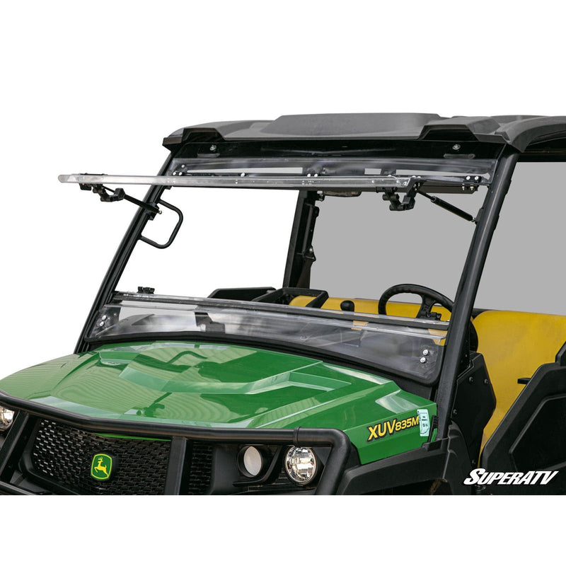 Load image into Gallery viewer, SuperATV John Deere Gator XUV 835 Scratch-Resistant Flip Windshield FWS-JD-835M-70