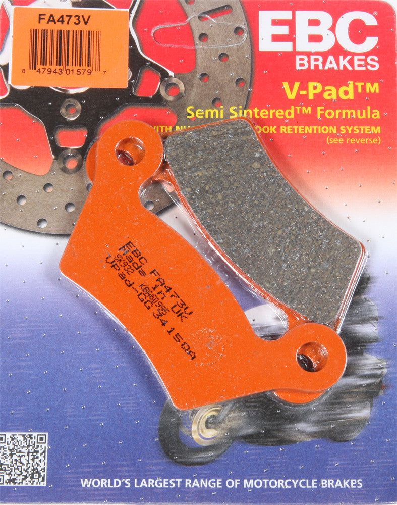 Load image into Gallery viewer, EBC 1 Pair V-Pad Semi-Sintered Touring Brake Pads MPN FA473V