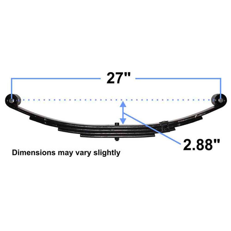 Load image into Gallery viewer, Double Eye Trailer Leaf Spring - 27 Inch - 1,750 lbs.