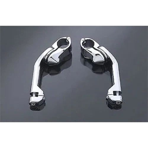 Load image into Gallery viewer, Kuryakyn Chrome Front 1.25 Engine Guard Long Arm Clamp for Highway Pegs Harley