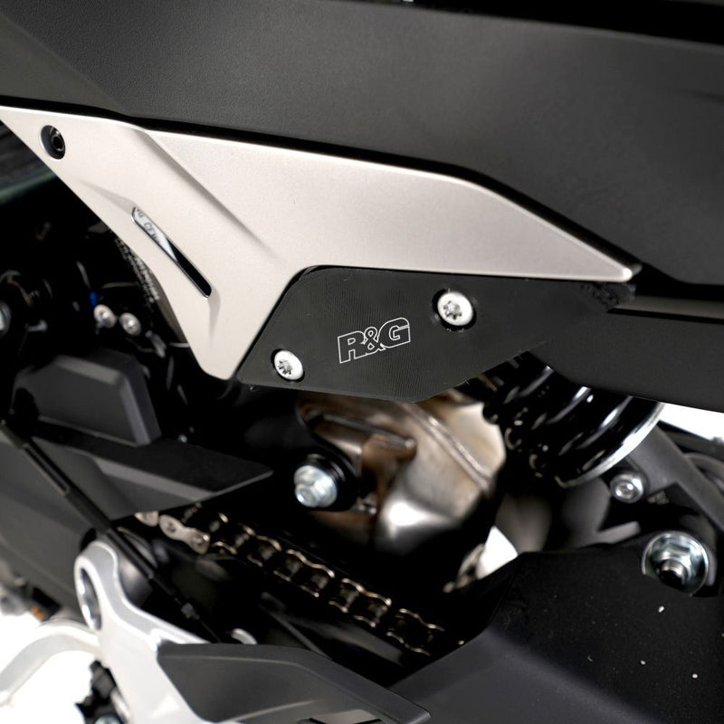 Load image into Gallery viewer, R&G Racing Black Rear Foot Rest Delete Blanking Plates For 2023-2024 CF-Moto 800NK Sport