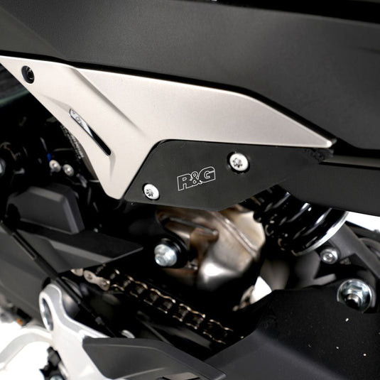 R&G Racing Black Rear Foot Rest Delete Blanking Plates For 2023-2024 CF-Moto 800NK Sport