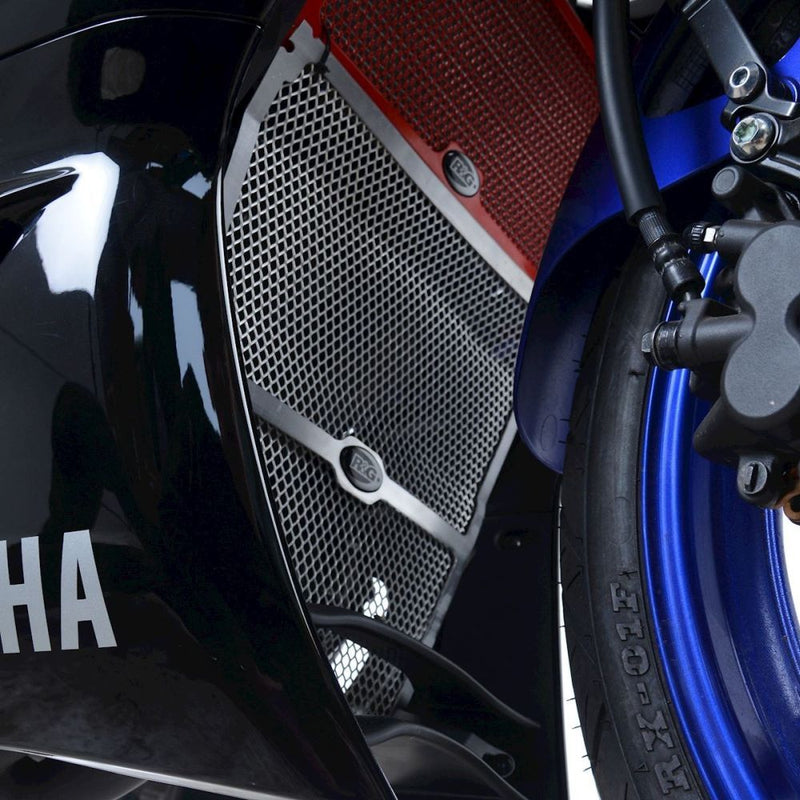 Load image into Gallery viewer, R&G Racing Titanium Downpipe Grill For 2019-2024 Yamaha YZF R3