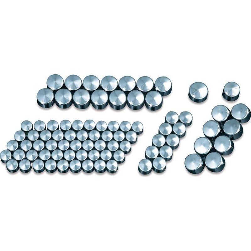 Load image into Gallery viewer, Kuryakyn Kool Kaps 82 Piece Kit Chrome Evo & Twin Cam Engine Kit