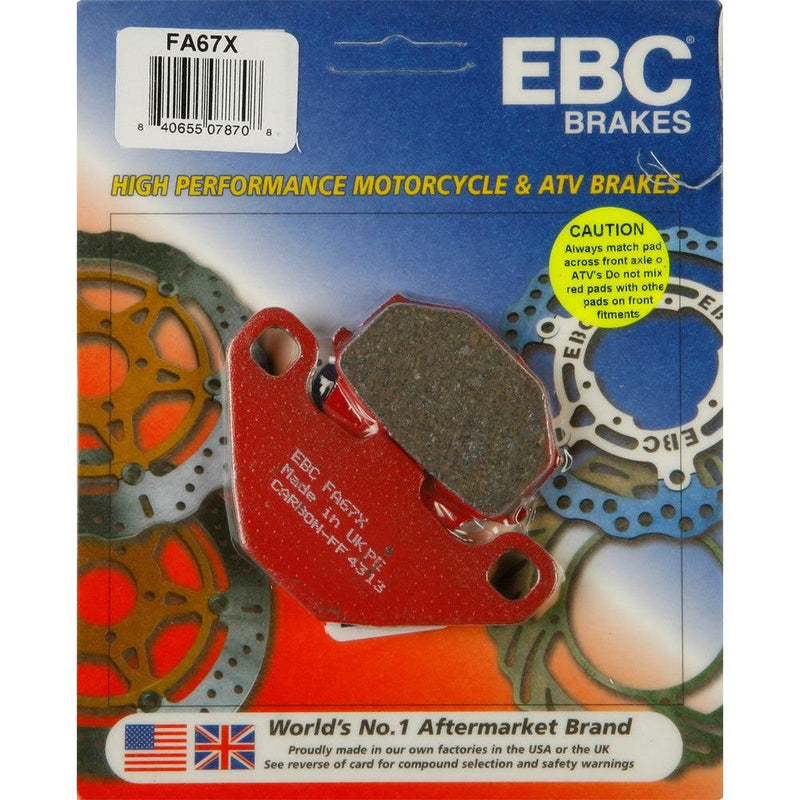 Load image into Gallery viewer, EBC 1 Pair Performance X-Series Carbon Brake Pads MPN FA67X