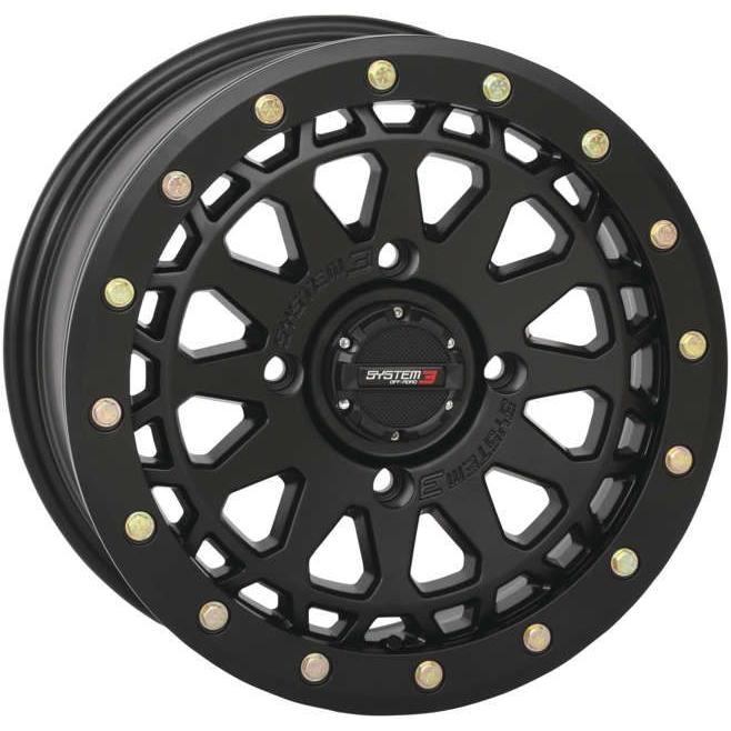 Load image into Gallery viewer, System 3 SB-6 Beadlock Matte Black Wheel 15x7 4/137 5+2 (+38mm) 15S3-6537