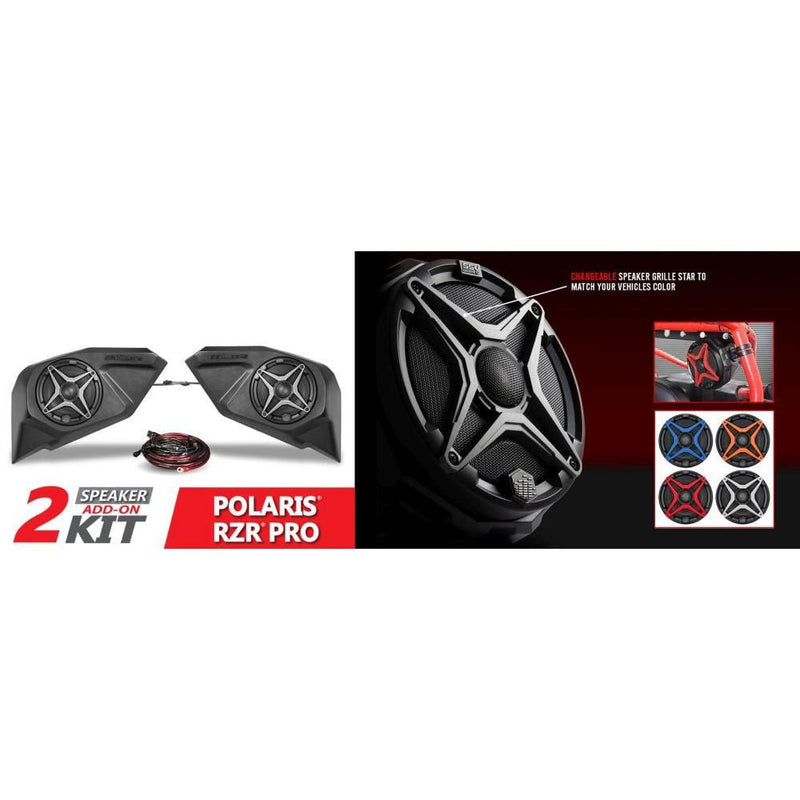 Load image into Gallery viewer, SSV Works Rear 6.5" Add On Speaker Pods With Grey Grills For Polaris RZR Pro 20-22