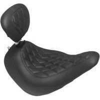 Load image into Gallery viewer, Mustang Wide Tripper Solo Seat Diamond Stitch With Backrest Black 83043