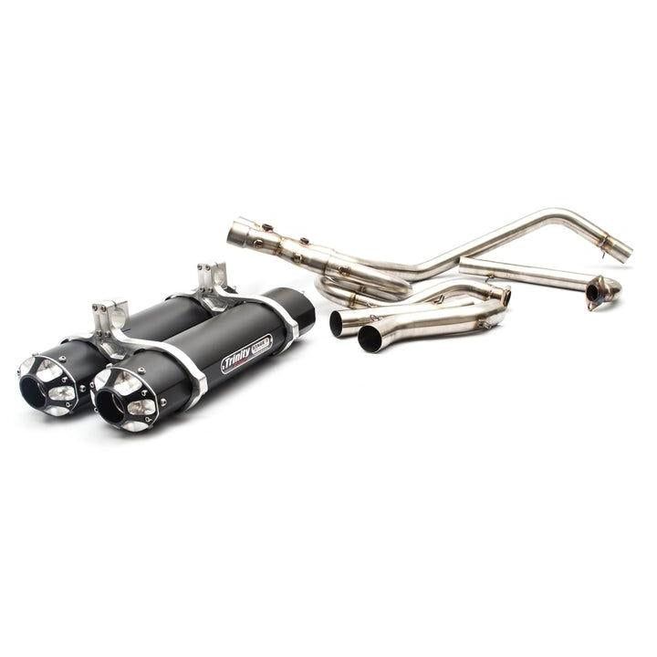 Load image into Gallery viewer, Trinity Racing Stage 5 Dual Full System Exhaust Black Muffler TR-4112D-BK