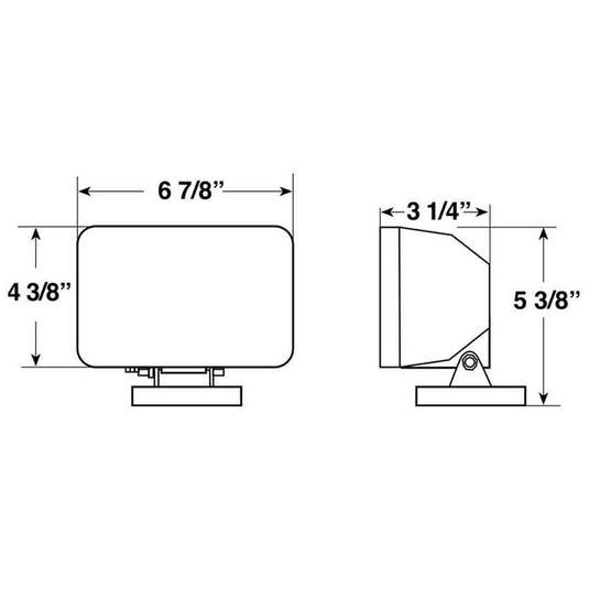Magnetic-Mount Auxiliary Work Light - Flood Beam - 12 Volt