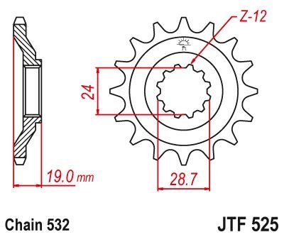 Load image into Gallery viewer, JT Sprockets Front Steel Sprocket 17 Tooth 17T 532 Chain JTF525.17