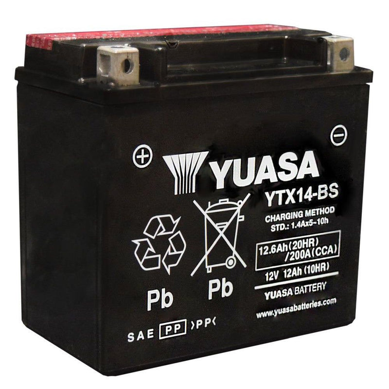 Load image into Gallery viewer, Yuasa Maintenance Free YTX14BS 12 Volt Battery YUAM3RH4STWN