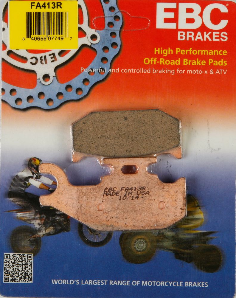 Load image into Gallery viewer, EBC 1 Pair Sintered R Series Heavy-Duty Brake Pads MPN FA413R