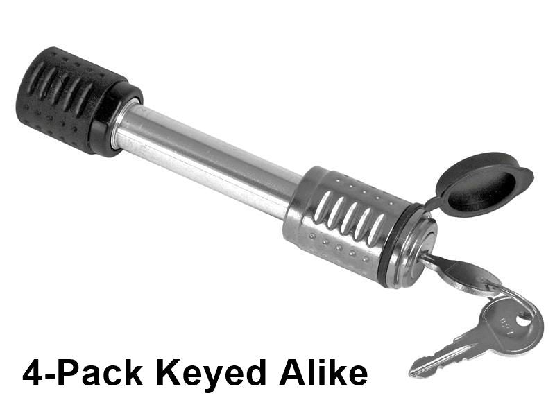 Load image into Gallery viewer, 4 Pack Keyed Alike 5/8 Inch Barbell Style Hitch Pin Lock - Fits 2" Receiver Hitches
