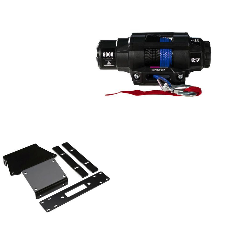 Load image into Gallery viewer, Viper 6000lbs V3 Winch Blue Rope With Mount For Honda Rancher 350 2000-2003