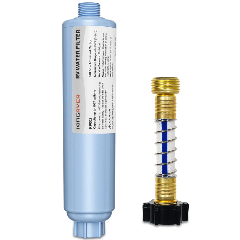 Load image into Gallery viewer, RV Camper Inline Water Filter Reduce Chlorine Camping Water Hose Filter