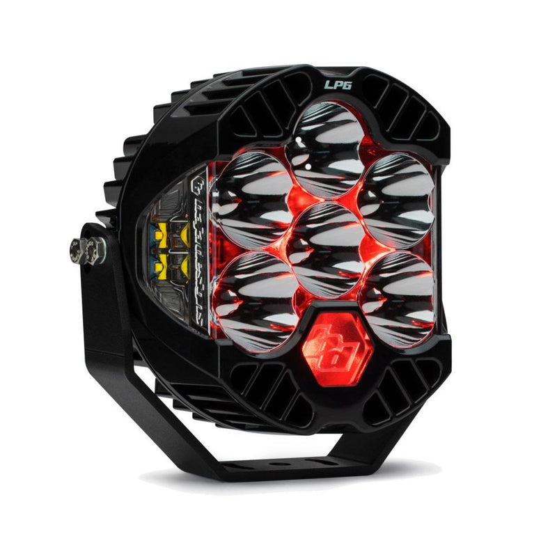 Load image into Gallery viewer, Baja Designs Auxiliary LED Light Pod Each Red Backlight LP6 Pro Series Driving/Combo Pattern Clear Lens Universal 270014