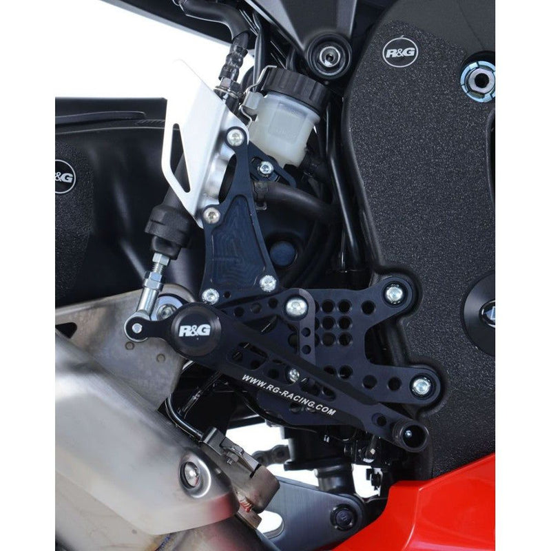 Load image into Gallery viewer, R&G Racing Black Adjustable Rearsets For 2014-2016 Honda CBR1000RR SP