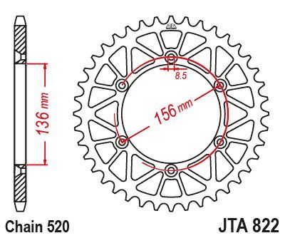 Load image into Gallery viewer, JT Sprockets Rear Racelite Aluminum Race Sprocket Blue 50 Tooth 50T 520 Chain