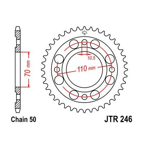 Load image into Gallery viewer, Steel Rear Sprocket 34T for Street HONDA CM400T 1979-1981