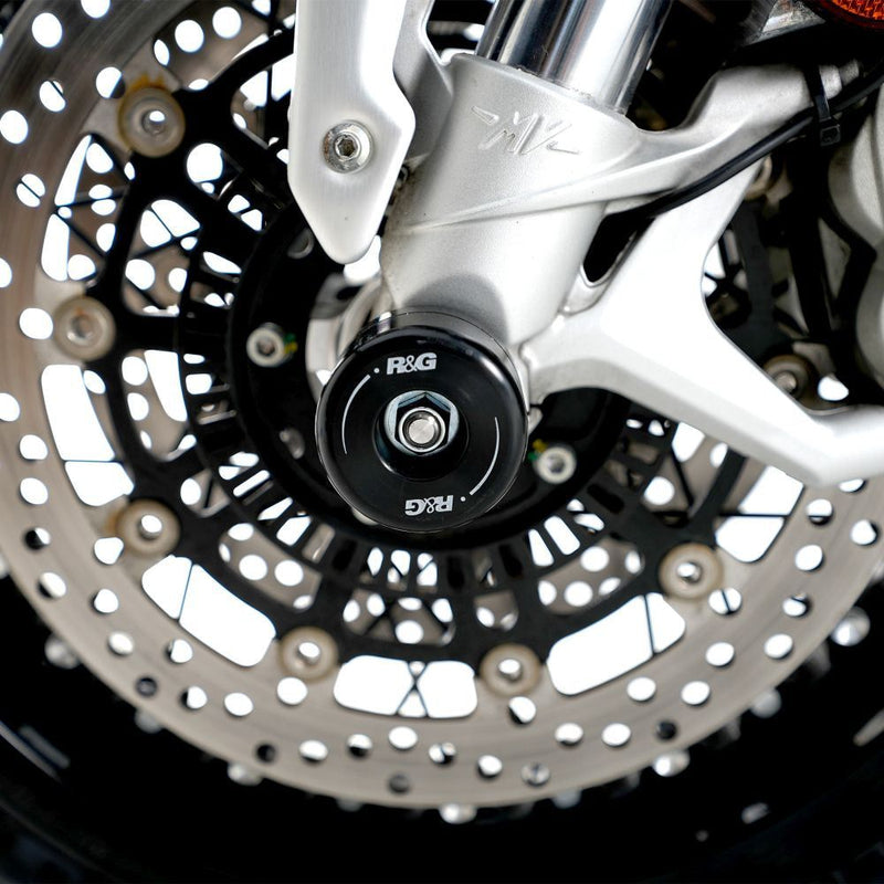 Load image into Gallery viewer, R&G Racing Black Fork Protectors For 2018-2019 MV Agusta Brutale 800 RR LH44