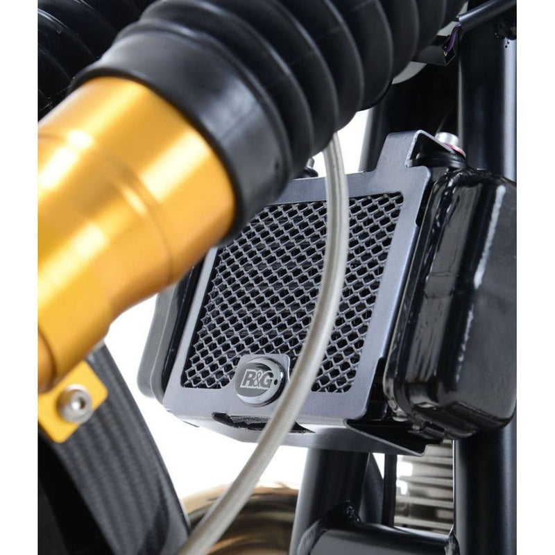 Load image into Gallery viewer, R&G Racing Black Oil Cooler Guard For 2024-2025 Norton Commando 961 Sport
