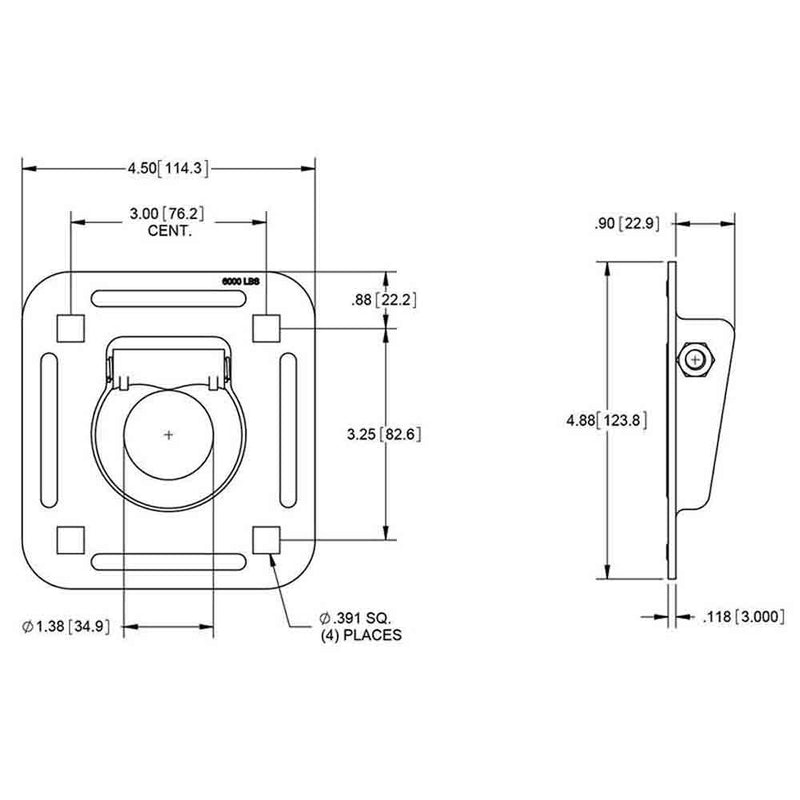Load image into Gallery viewer, Recessed Zinc Plated Steel Tie-Down Ring