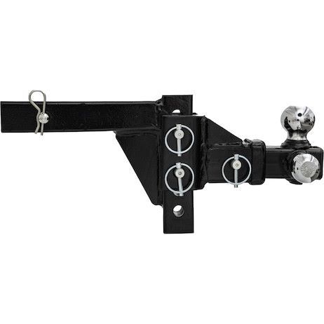 Load image into Gallery viewer, Adjustable Tri-Ball Hitch Solid Shank With 1-7/8, 2, and 2-5/16 Inch Chrome Hitch Balls