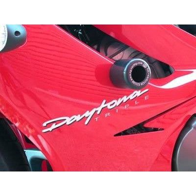 Load image into Gallery viewer, R&G Racing Black Classic Style Crash Protectors For 2006-2012 Triumph Daytona 675