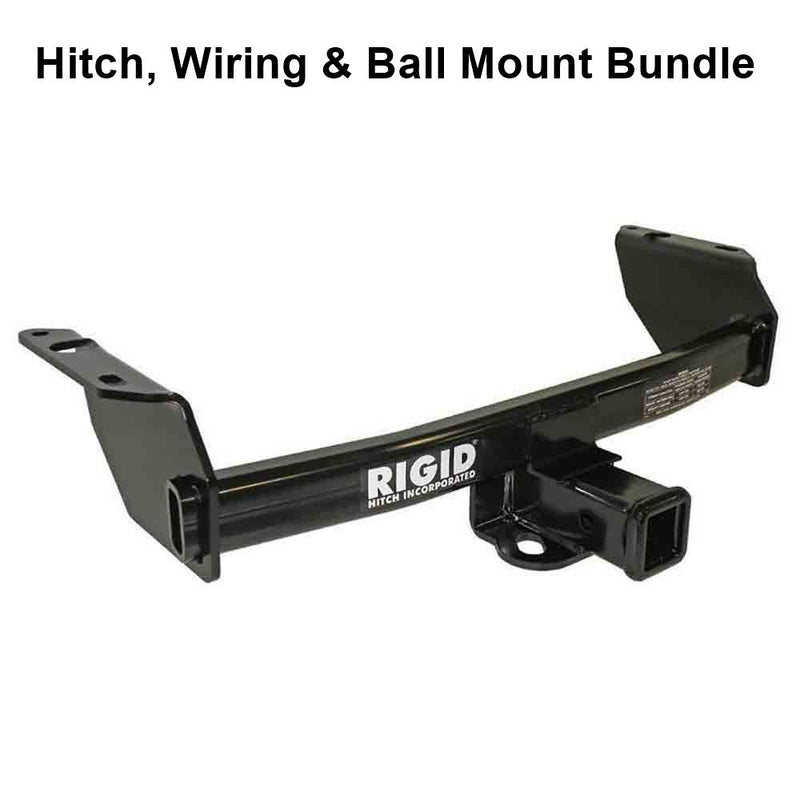 Load image into Gallery viewer, Rigid Hitch (R3-0471) Class III 2 Inch Receiver Trailer Hitch Bundle - Includes Ball Mount and Custom Wiring Harness fits 1993-2008 Ford Ranger & 1994-2009 Mazda B-Series Trucks