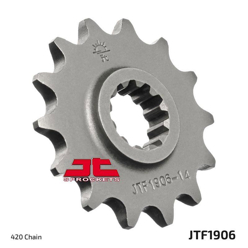 Load image into Gallery viewer, JT Sprockets Front Steel Countershaft Sprocket 14 Tooth 14T 420 Chain