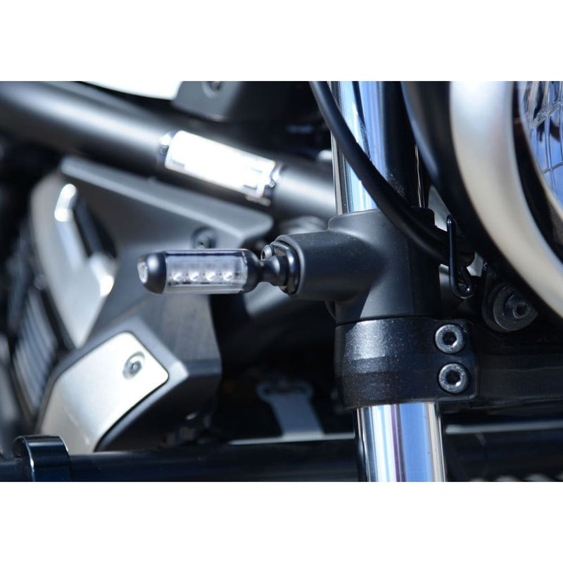 Load image into Gallery viewer, R&G Racing Black Front Indicator Adapter Kit For 2017-2024 Kawasaki Vulcan S EN650