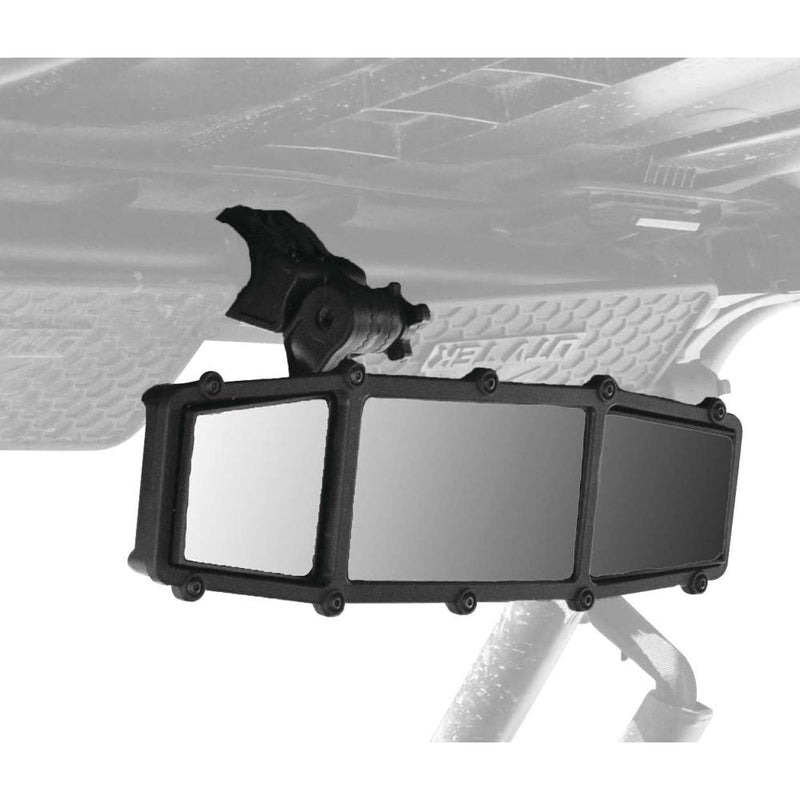 Load image into Gallery viewer, ATV/UTV Tek Center Rear View Mirror with Dual Blindspot Mirrors Black