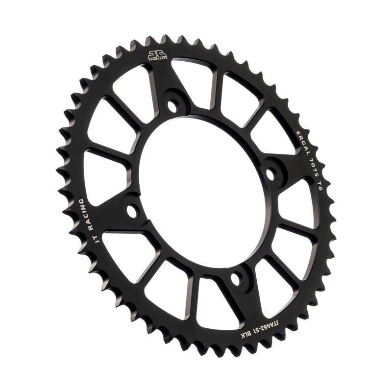 Load image into Gallery viewer, JT Sprockets Rear Racelite Aluminum Race Sprocket Black 51 Tooth 51T 428 Chain